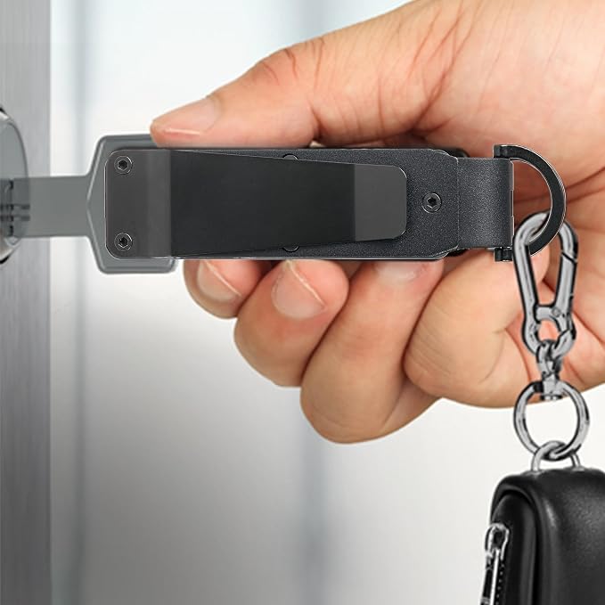 Compact Metal Key Organizer Minimalist Key Holder Secures 1-5 Keys | Durable solid metal key case, slim pocket design, safely holds up to 5 keys, lightweight portable daily keychain accessory