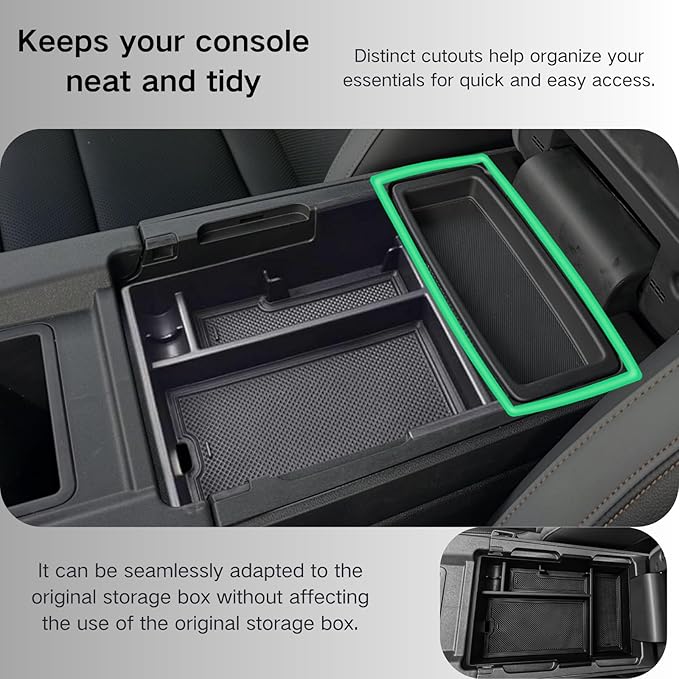 Center Console Organizer Tray for 2024 2025 2026 Honda Prologue EV /2024 2025 2026 Acura ZDX Accessories, Interior with Coin Holder Armrest Insert Storage Box Easy Removal