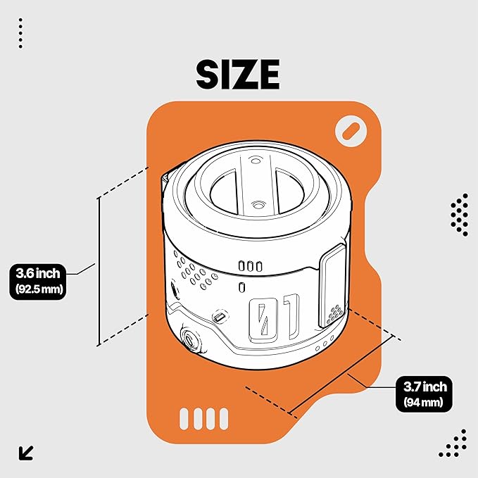 Decorative Storage Box with Lid & Metal Liner, Multifunctional Desk Organizer for Home or Office, 3D Printed Modern Container | Grey/Orange, 4"x4"x3.5"