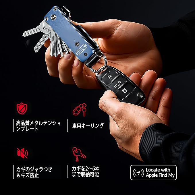 Richboyz Air Keychain for Outdoor Enthusiasts: Lightweight Aluminum GPS Tracker Key Holder for Men & Women