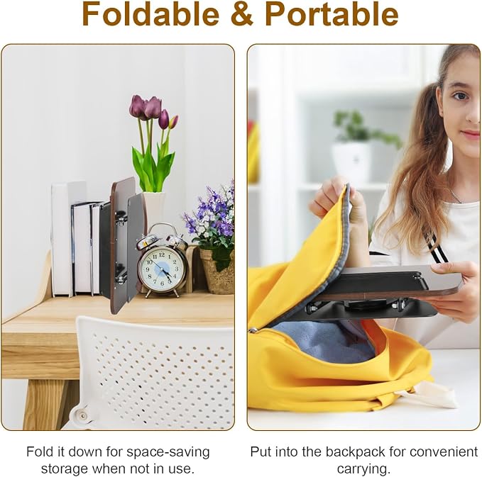 Adjustable Book Stand, 360° Rotating Laptop Stand, Foldable Reading Desk Holder, Ergonomic Multi-Purpose Tablet Stand, Height Adjustable Workstation Riser