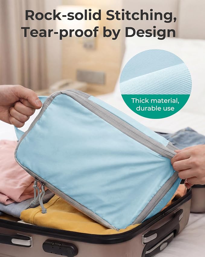 BAGSMART 6 Set /4 Set/2 Set Compression Packing Cubes for Travel, Lightweight Luggage Organizer Bags, Durable Space Saver Bags Travel Essentials