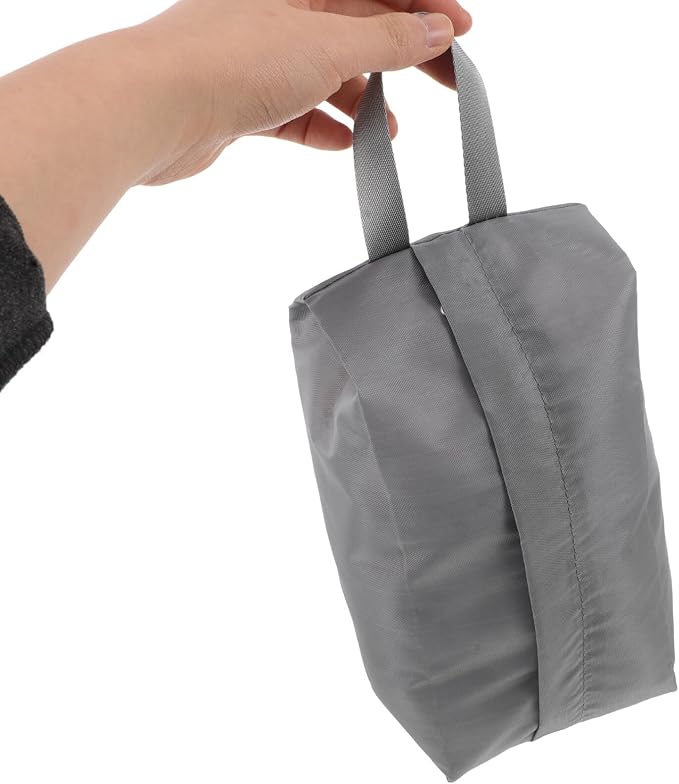 Ipetboom 5pcs Waterproof Travel Packing Bags Set for Underwear and Clothes Organizer, Portable and Sock Storage Pouches with Handle, Gray Travel Accessories for Women