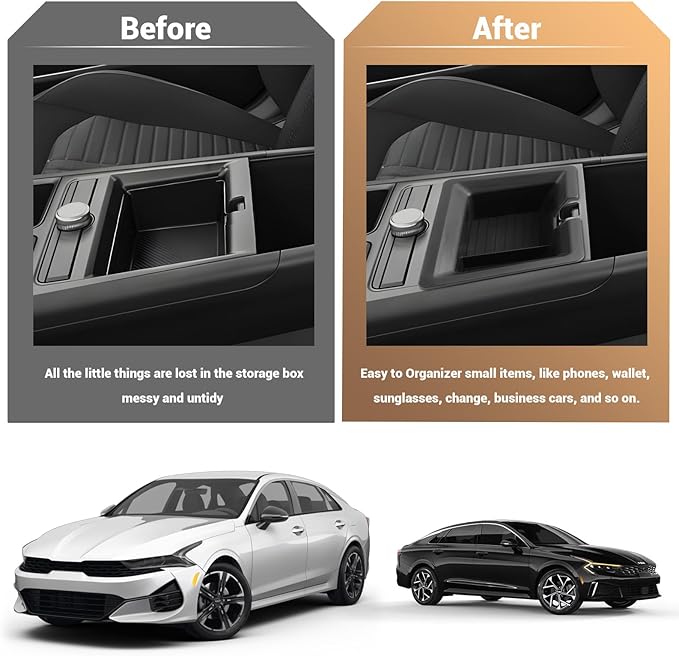YEE PIN 2025 K5 Center Console Organizer for 2025 2026 Kia K5 Center Console Tray Middle Console Storage Insert Tray Arm Rest Organizer for Kia K5 Accessories