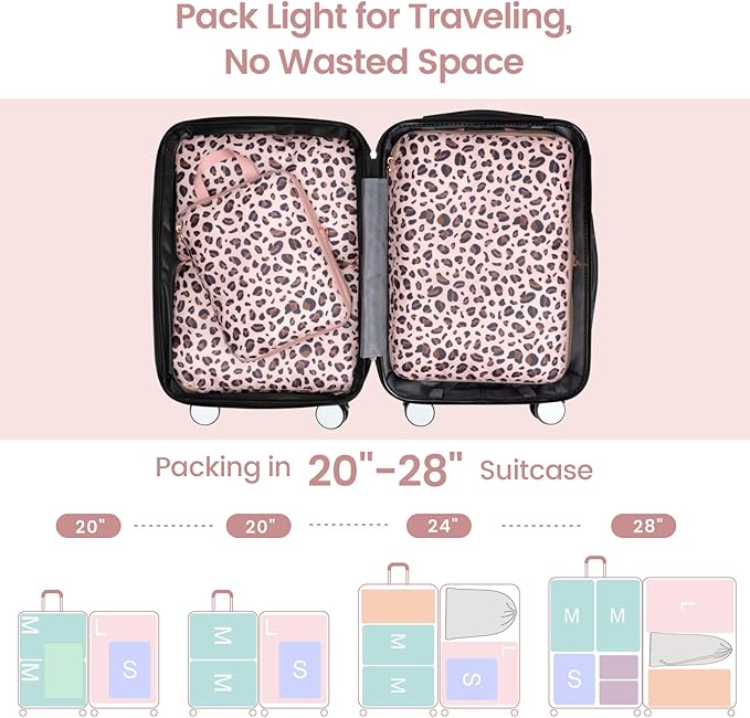 Cambond Compression Packing Cubes for Travel Women - Lightweight Luggage Organizers Bag Packing Cubes for Carry on Suitcases