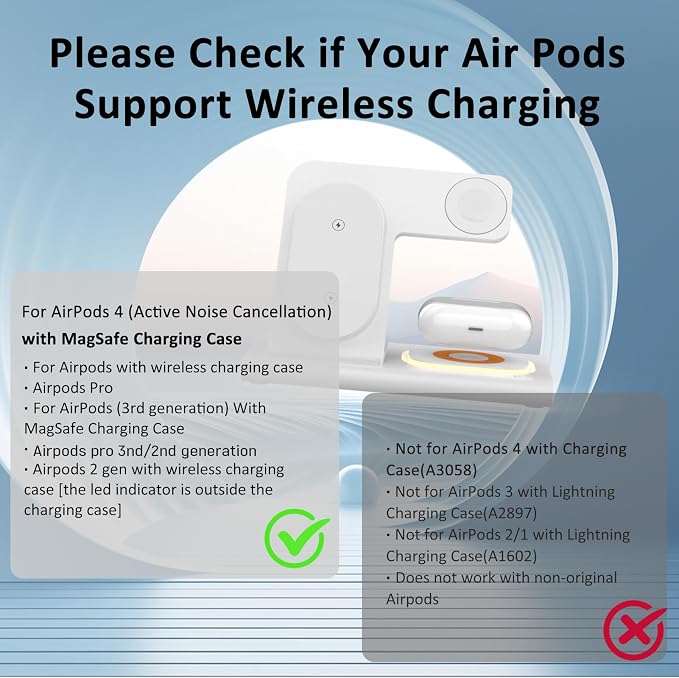 3 in 1 Charging Station for iPhone 17 - Wireless Charger for Apple Devices for iPhone 17 16 15 14 13 12 11 Pro Max - Foldable Wireless Charging Station Dock Stand for Apple Watch Series & AirPods