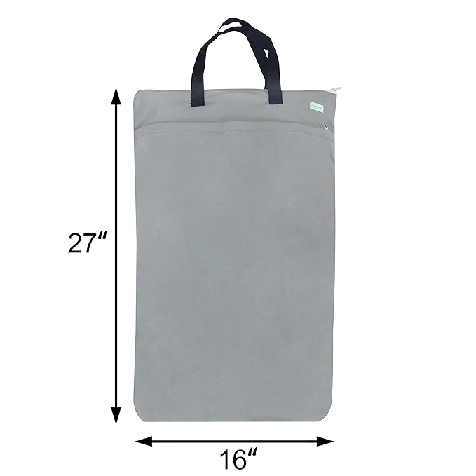 wegreeco Reusable Hanging Wet Dry Cloth Diaper Bag (Grey)