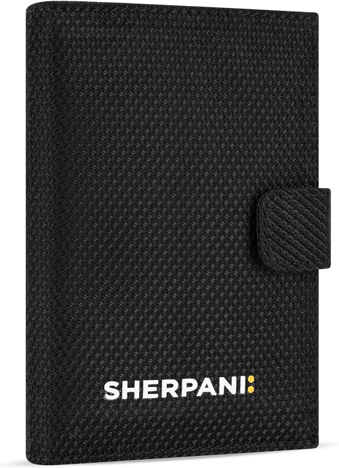 Sherpani Vienna, RFID Blocking Passport Holder, Travel Passport Cover Wallet, Travel Documents Organizer Protector, Travel Gift (Carbon)