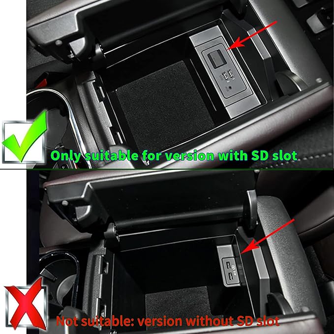 smabee Fit for Mazda CX-8 CX-9 Center Console Organizer 2024-2016 CX8 CX9 Accessories Central Armrest Storage Box Insert ABS Hidden Tray
