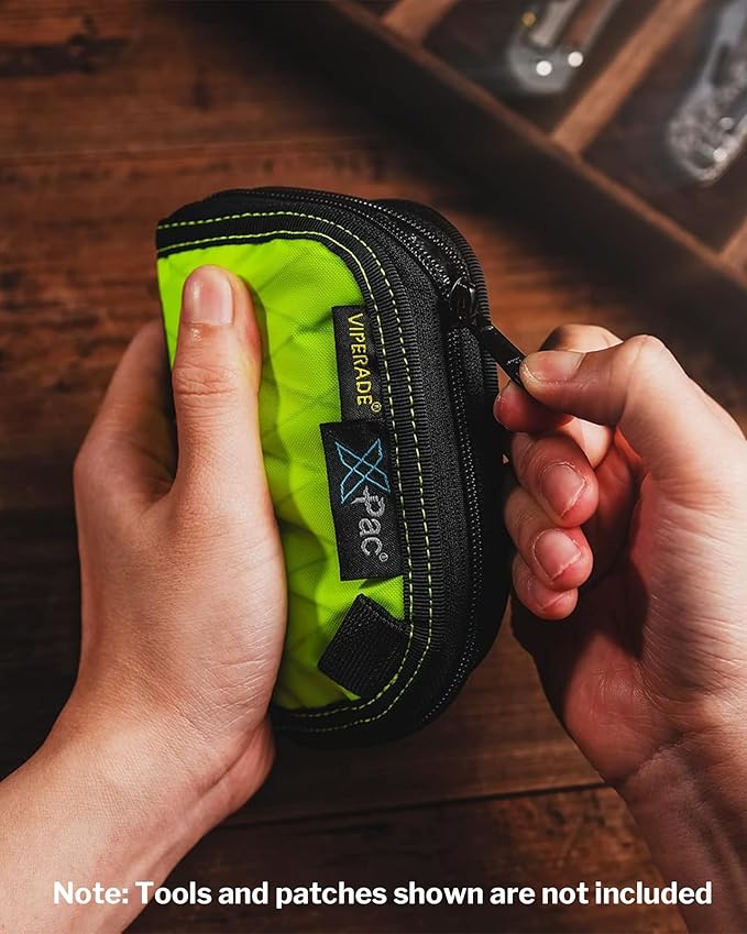 VIPERADE VE10 EDC Pouch Small Pocket Tool Pouch with 10 Compartments, Men's Pocket Organizer for Multitools, EDC Organizer with Patches Area for DIY (X-pac Green)