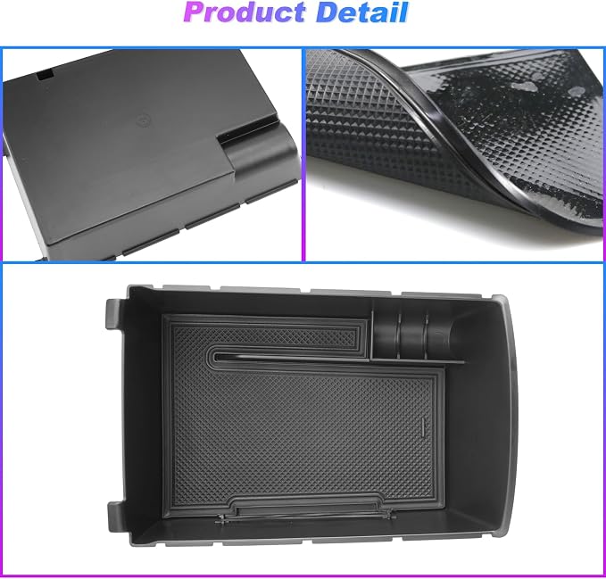 SXCY for 2025 2026 Genesis GV80 Center Console Organizer for Genesis GV80 Accessories 2025 2026 GV80 Front Console Tray 2025 2026 GV80 Armrest Console Organizer(Black Mats)