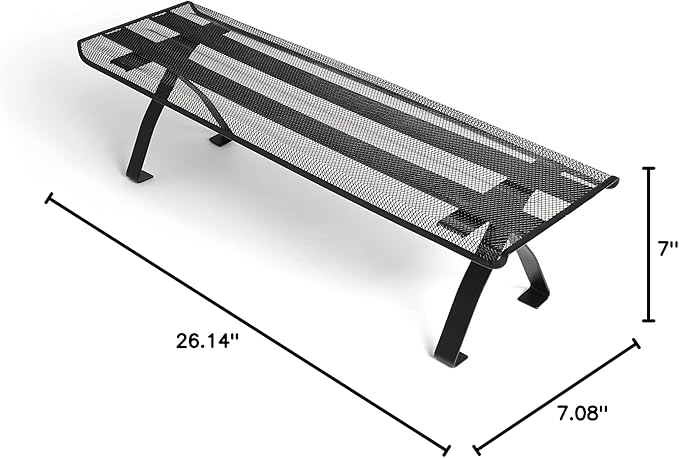 TRU RED Wire Mesh Desktop Shelf, Matte Black – Space‑Saving Desk Riser for Monitors & Office Accessories