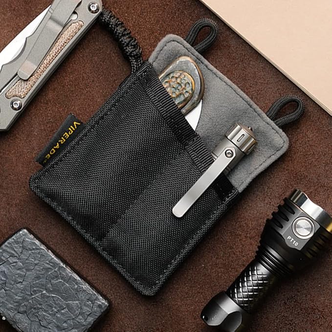 VIPERADE Slim EDC Pouch, Mini Pocket Organizer for Men, EDC Belt Organizer for Knife/Flashlight/Pen/Pry Bar/Mini Tools/Pocket Notebook