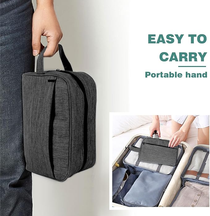 Travel Toiletry Bag - Durable Waterproof Material with Multi-Compartment Organization, Compact Size, Lightweight Portable Hanging Dopp Kit for Toiletries & Travel Accessories (black)