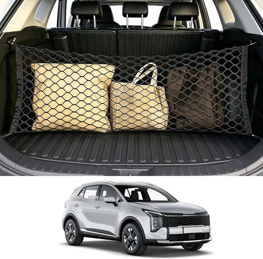 Tongama-Cargo Net for 2023-2026 Kia Sportage, Heavy Duty Elastic Trunk Storage Net with Hooks for Kia Sportage Car Exterior Accessories