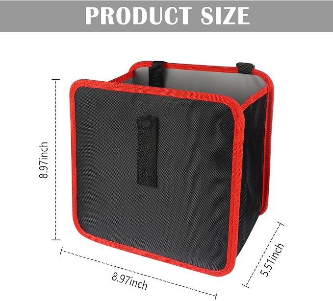 carleef Hanging Car Trash Can,Foldable & Leak-Proof Car Trash Bin with 7L Large Capacity for Keeping Tidy,Multipurpose Universal Cars Garbage Can as Cars Organizer and Storage