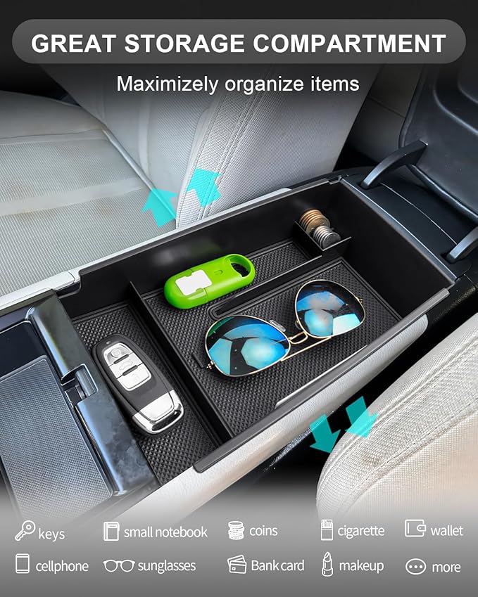 CDEFG for 2025 2026 Kia K5 Center Console Organizer Tray Compatible with 2025 2026 Kia K5 Middle Console Organizer 2025 2026 K5 GT-Line GT EX LXS Accessories Armrest Storage Box