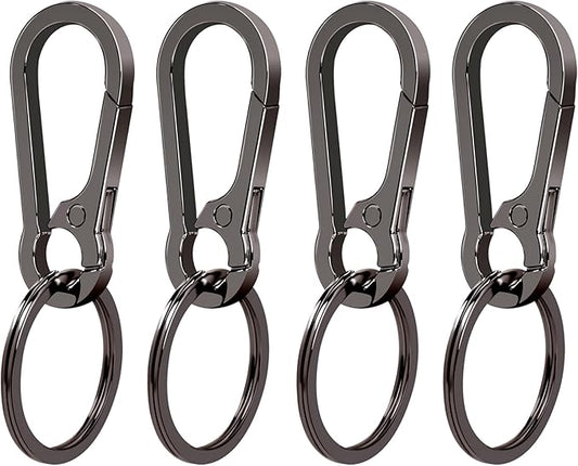 4Pcs Keychain for Car Keys, Metal Key Chain Carabiner for Keys, Key Chain Holder Clip Key Organizer Key Ring