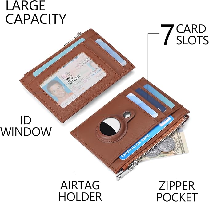 FALAN MULE Slim Minimalist Front Pocket Wallet, RFID Blocking Card Holder Wallet