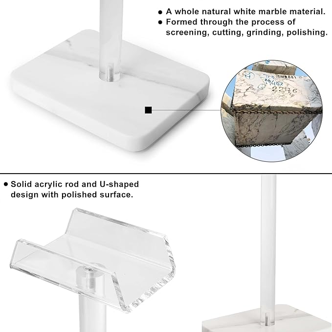 Acrylic Marble Headset Holder Headphone Holders for Desk, Gaming Headphone Stand,Universal Holder for Music Headset Accessories 1 Pack(DP029)
