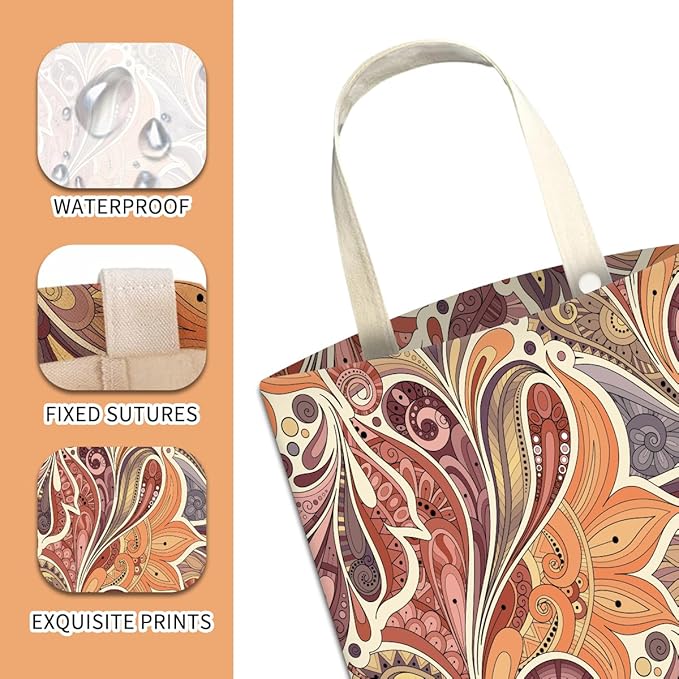Car Trash Can, Cute Car Trash Bag, Hanging Car Organizer and Storage Bag, Trash Bin for Car Accessories, Vehicle, Travelling, Camping Cute Paisley Flowers