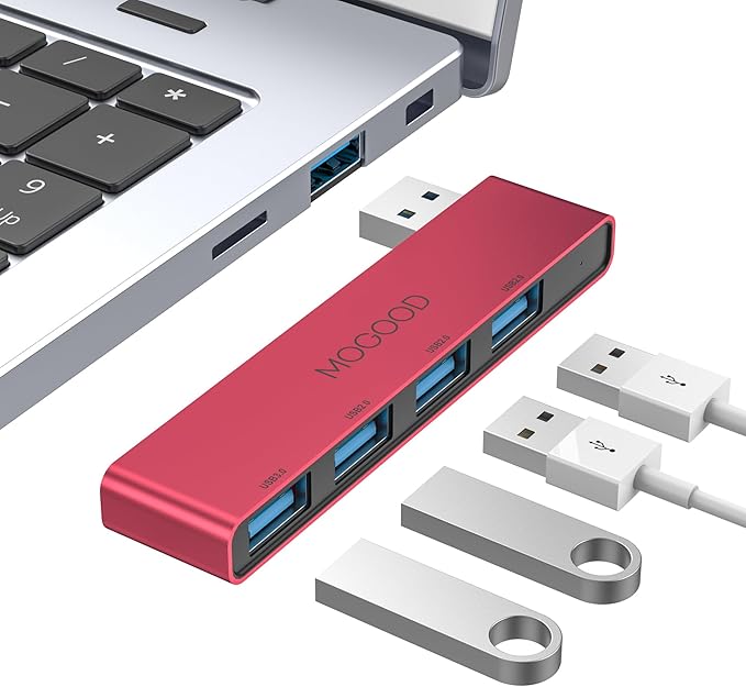 USB Splitter MOGOOD USB Splitter USB Hub 3.0 USB Hub for Laptop Multiport Adapter USB Port Expander USB Data Hub Splitter for Laptop,PC,MacBook,Mac Pro,Mac mini,iMac,Surface Pro