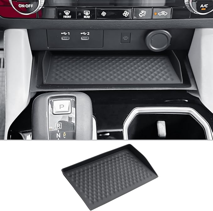 CDEFG for 2025 2026 Outlander Center Console Organizer for 2025 2026 Outlander Accessories Middle Console Storage Box Wireless Charging Cover