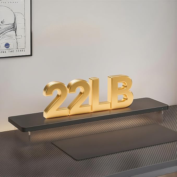 Computer Monitor Stands, Wood & Acrylic Computer Monitor Stand, Desk Monitor Stand Underneath Storage For Office, Home, School Supplies, 31.5" L (Black)