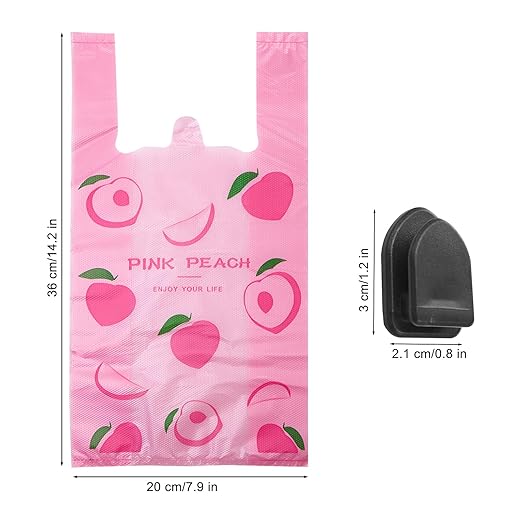 Car Trash Bag Hanging Disposable Car Garbage Bag Pack of 200 Small Auto Trash Bag for Car with 4 Hook for Car Kitchens Bedrooms Offices During Travel and Camping (Pink)
