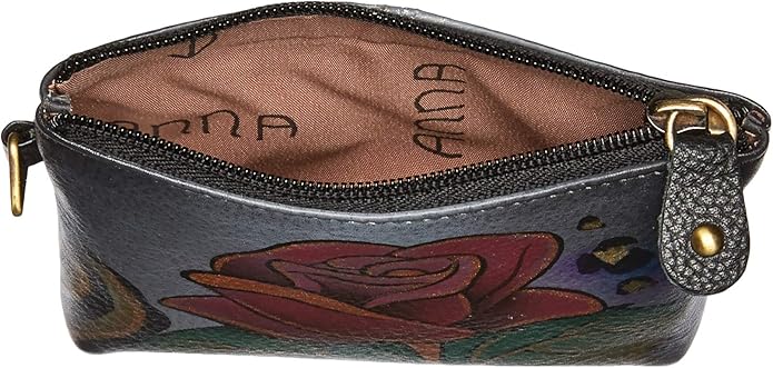 Anna by Anuschka Women's Hand Painted Leather Coin Pouch Purse