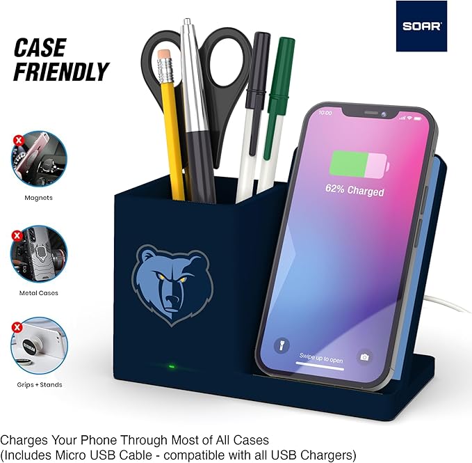 ?ŽSOAR Wireless Charger and Desktop Organizer