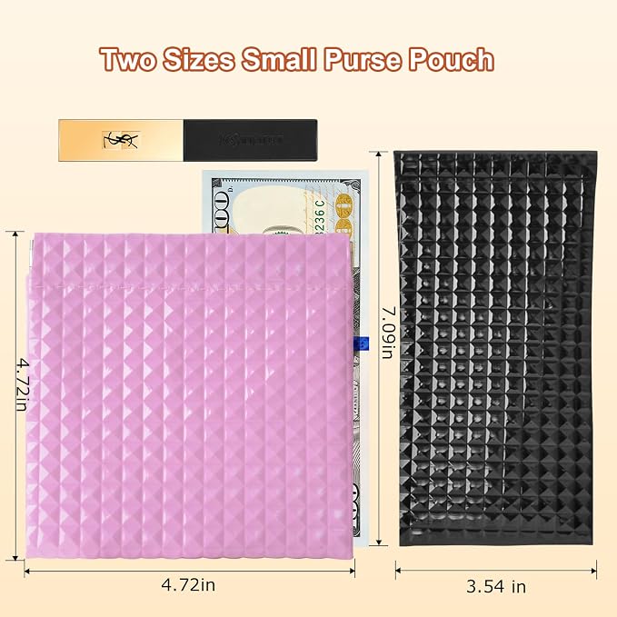 6 Pack 2 Sizes Small Makeup Pouches, Cute Snap Closure Purse Pouches, Faux Leather Coin Purse for Women, Mini Travel Organizer for Cosmetics Sunglasses Cash Cards Lip Gloss Lipstick.