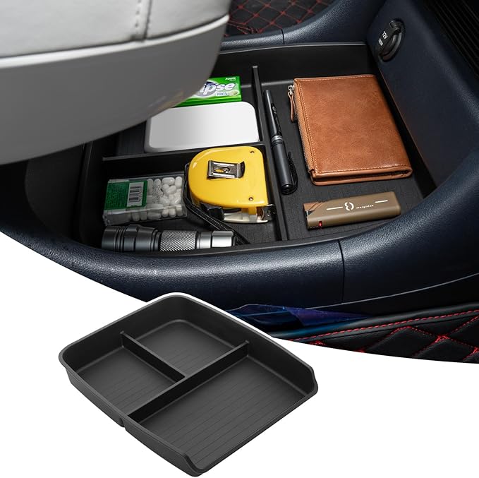 Lower Center Console Organizer for 2026 Hyundai Palisade (Fits 7-Seater ONLY) Accessories, Floor Console Storage Tray Insert Interior Accessories
