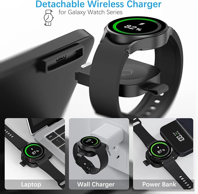 for Samsung Galaxy Z Fold 7 6 5 4 Wireless Charger Station, 3 in 1 Foldable Wireless Charging Stand Fast Charging Dock for Galaxy Z Flip 7 6 5 4 / Galaxy S25/S25 Ultra/Galaxy Watch/Galaxy Buds