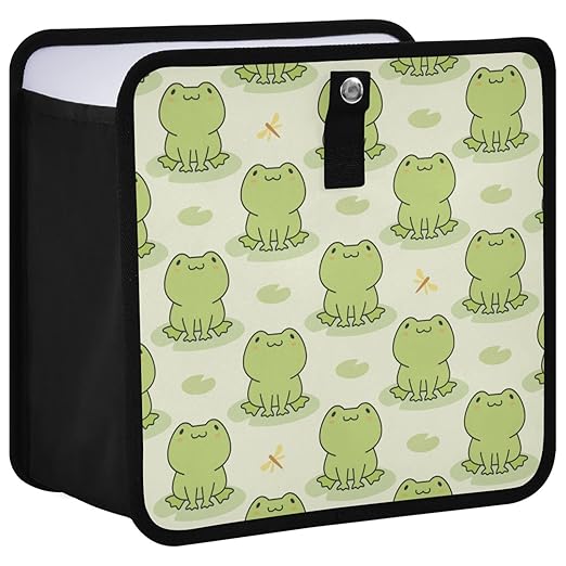 Cute Frog Car Trash Can, Foldable Hanging Car Trash Bag, Funny Animal Green Small Waterproof Car Accessories Garbage Bin