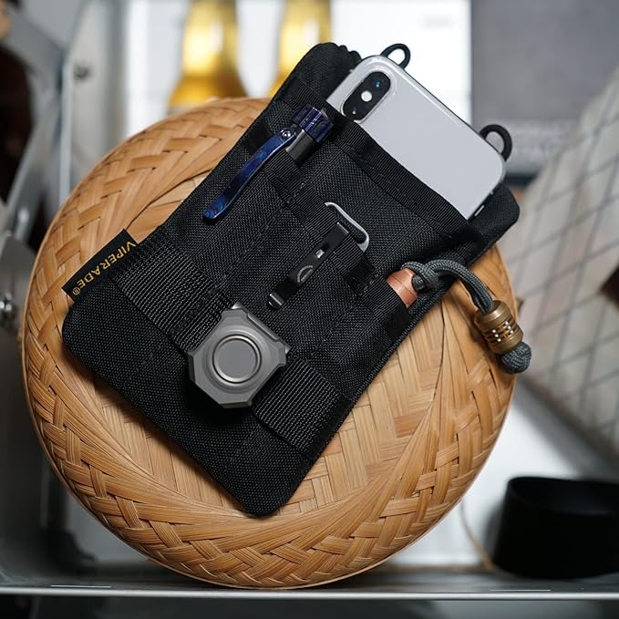 VIPERADE VE1 Pocket Organizer, EDC Pouch for Men, EDC Organizer Storage EDC Gears, Multitool Pocket Pouch Hold Your Flashlight/Pocket Knife, Pen, Notebook