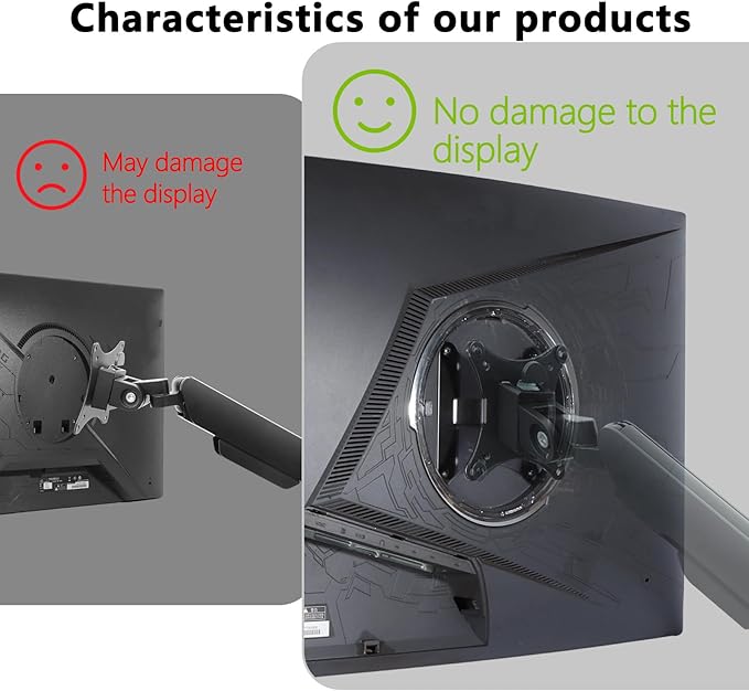 VG27AQ3A VESA Mount Adapter Compatible with ASUS ROG, ProArt and TUF Gaming Monitor (Fits VG27AQM5A,VG277Q1A,XG27ACS,VG27WQ3B,VG27AQ,PA248QFV,PG27AQN and More)??5x75 to 100x100 Wall Mount Bracket