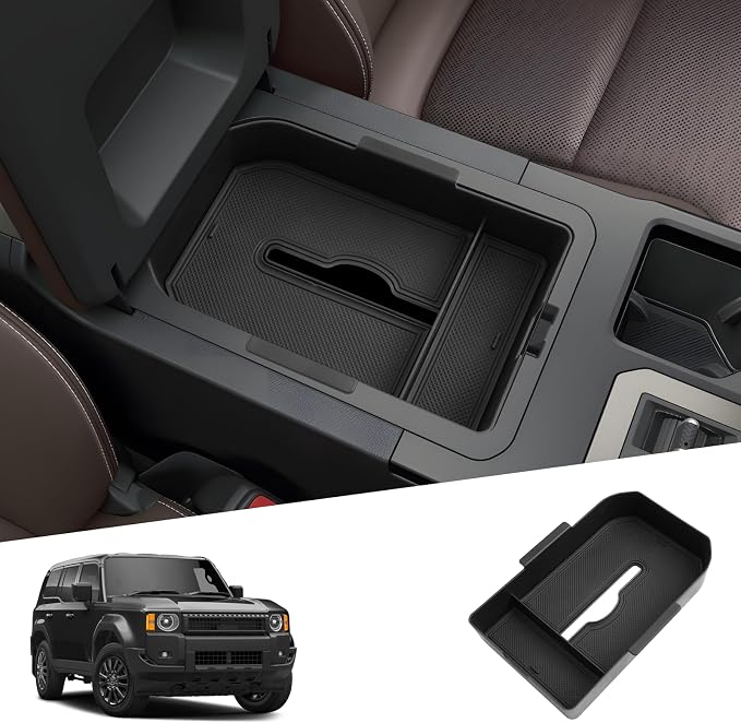 SHAOHAO for 2025 Toyota Land Cruiser Center Console Organizer for 2024 2025 Toyota Land Cruiser Accessories Console Tray Extra Space Stroage Box Insert Tray Easy Removal (Not Fit Cool Box)
