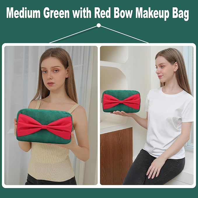 Travel Essentials Makeup Bag for Women Water-resistant Toiletry Organizer Nylon Cosmetic Pouch Preppy Stuff