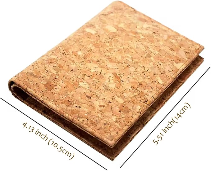 boshiho Passport Holder Wallet Cover RFID Blocking Vegan Cork Passport Case Travel Must Haves for Men Women (03-Cork)