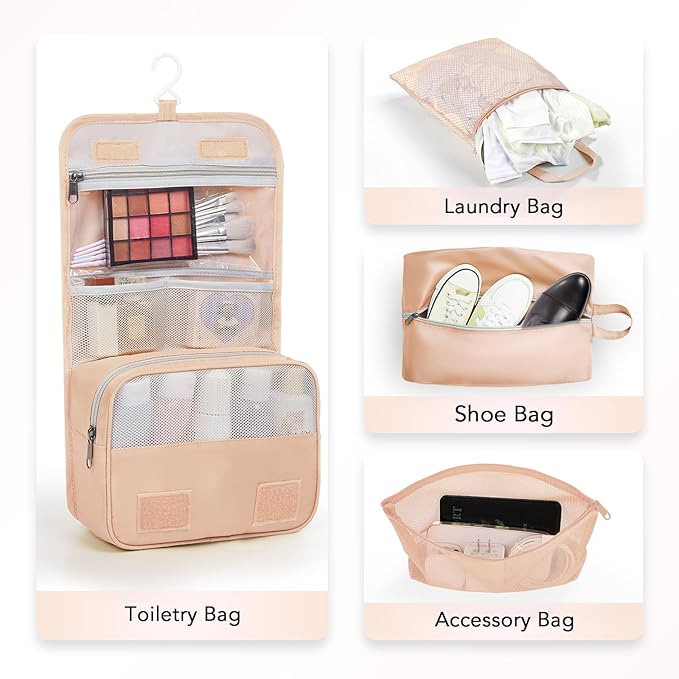 10 Set Compression Packing Cubes for Travel Essentials,Compressible Expandable Packing Cubes for Suitcase,OlarHike Luggage Organizer Bags for Travel,Handy Helper for Organizing Clothes(Gold)