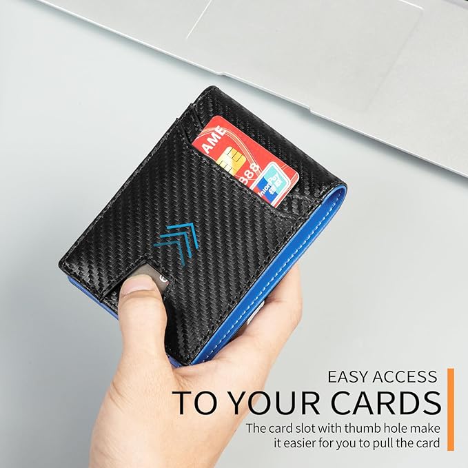 SENDEFN Wallet for Men RFID Blocking Bifold Leather Credit Card Holder