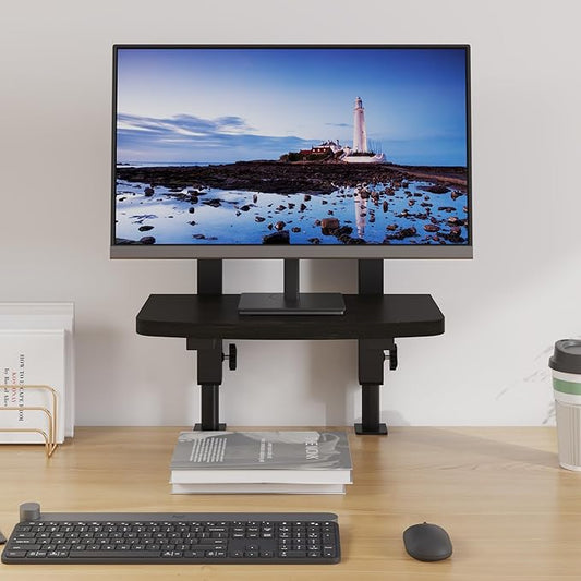 TigerDad Adjustable Monitor Stand Riser for Desk, Computer Screen Stand for 13 to 30 Inch Flat Screen LCD LED TVs, Ergonomic Riser with Base for Home Office & Gaming Setup