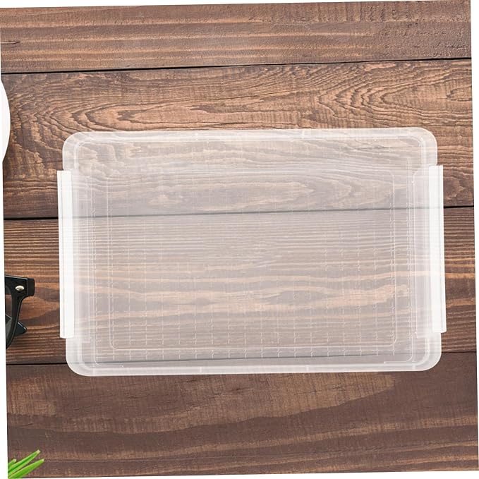 SHOWERORO Transparent File Box with Snap-tight Lid Stackable Desktop Document Organizer for Files Magazines Notebooks Moisture-resistant Storage Container for Office and Home Use