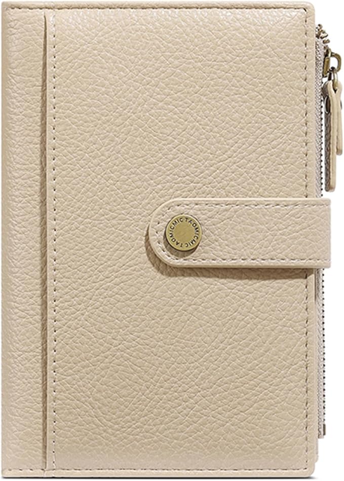 Slim RFID Blocking Passport Holder Wallet,PU Leather Travel Card Organizer,Lightweight Passport Case for Women Men (Apricot)