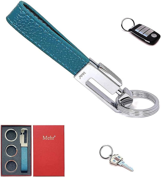 Mehr Car Keychain - Key Management with Removable Keyrings for Home & Office KC8, Blue