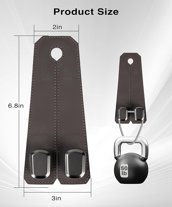 Luxurious Leather Car Purse Holder Hooks - 2PCS Multifunctional Headrest Hangers for Seat Back Storage (Brown)