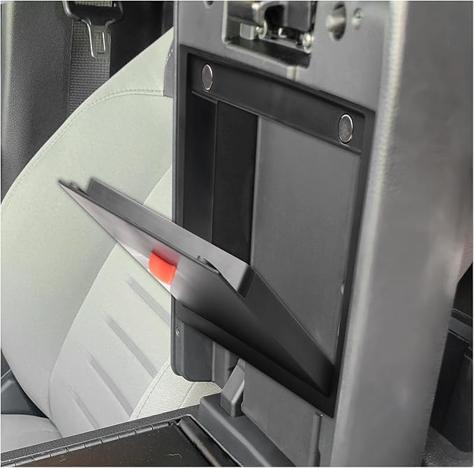 SXCY for 2024 2025 2026 Toyota Tacoma Armrest Privacy Storage for Toyota Tacoma 2024 2025 2026 Accessories for 2024 2025 2026 Tacoma Armrest Console Tray Privacy Organizer Black