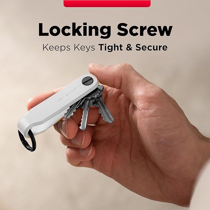 KeySmart Loop - Keychain Key Holder, FKM Silicone Compact Key Organizer for Key Chain, Clutter-Free Compact EDC Key Chains