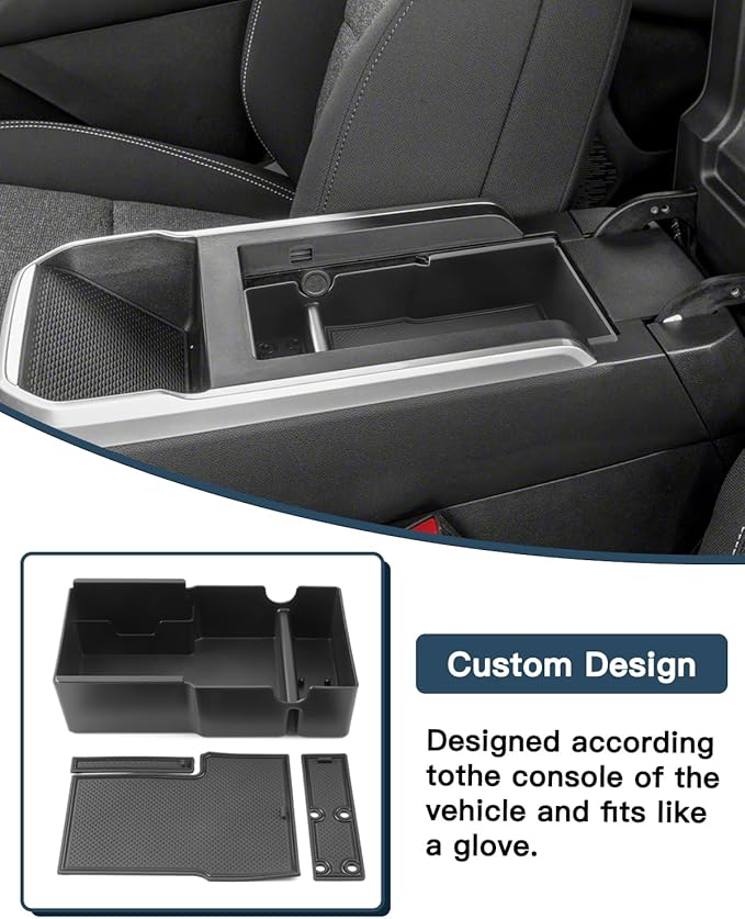 Ruiya Center Console Organizer for 2026 GMC Terrain Accessories ABS Material Armrest Console Glove Tray Compatible with 2025 2026 GMC Terrain Elevation/AT4/Denali Accessories